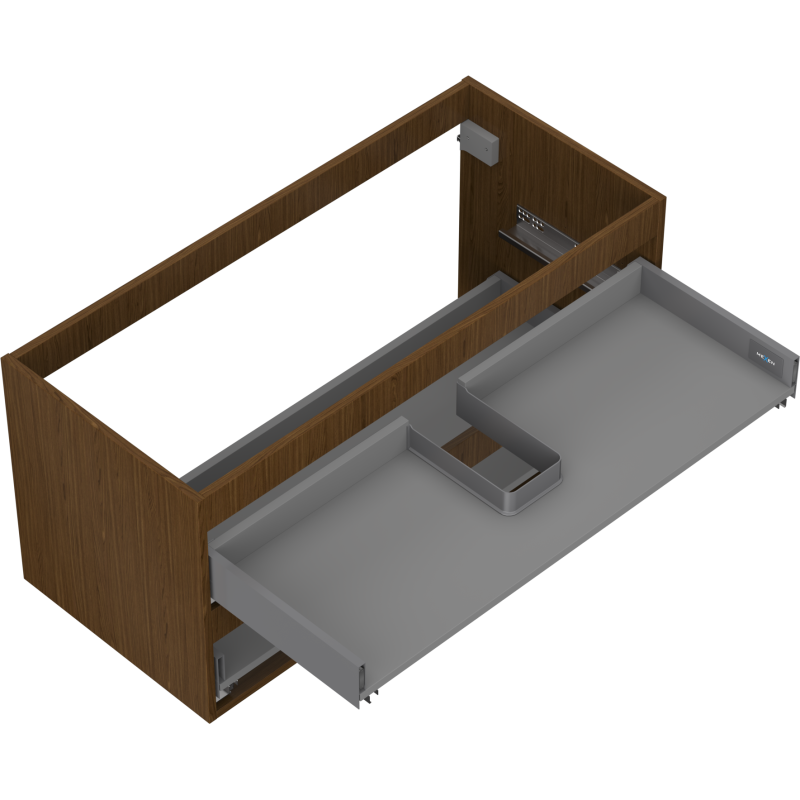 Mexen Box-A Unterschrankkorpus 100 cm, 2 Schubladen, Nussbaum - 91AX0-1000-470-2-86