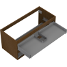 Mexen Box-A Unterschrankkorpus 100 cm, 2 Schubladen, Nussbaum - 91AX0-1000-470-2-86