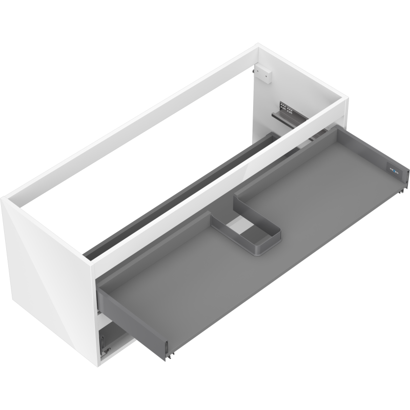 Mexen Box-A Korpus des Waschbeckenschranks 120 cm, 2 Schubladen, Weiß Hochglanz - 91AX0-1200-470-2-00