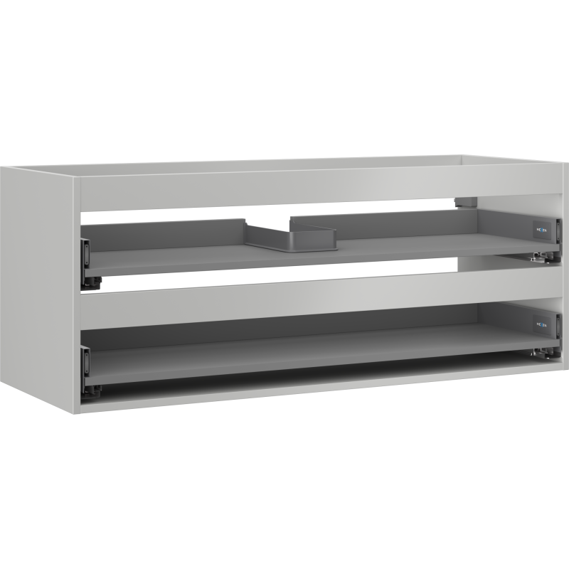 Mexen Box-A Unterschrank-Korpus 120 cm, 2 Schubladen, Grau Matt - 91AX0-1200-470-2-62