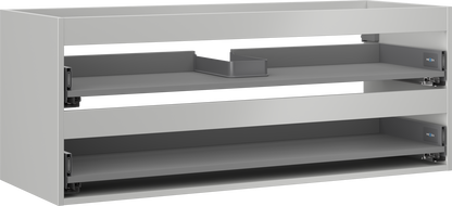 Mexen Box-A Unterschrank-Korpus 120 cm, 2 Schubladen, Grau Matt - 91AX0-1200-470-2-62