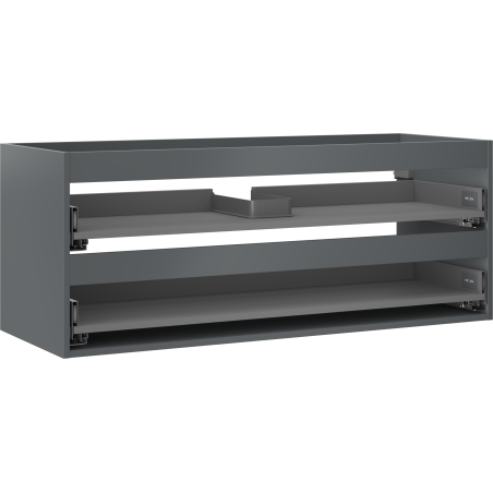 Mexen Box-A Korpus des Waschtischschranks 120 cm, 2 Schubladen, Graphit matt - 91AX0-1200-470-2-66