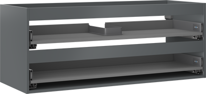 Mexen Box-A Korpus des Waschtischschranks 120 cm, 2 Schubladen, Graphit matt - 91AX0-1200-470-2-66