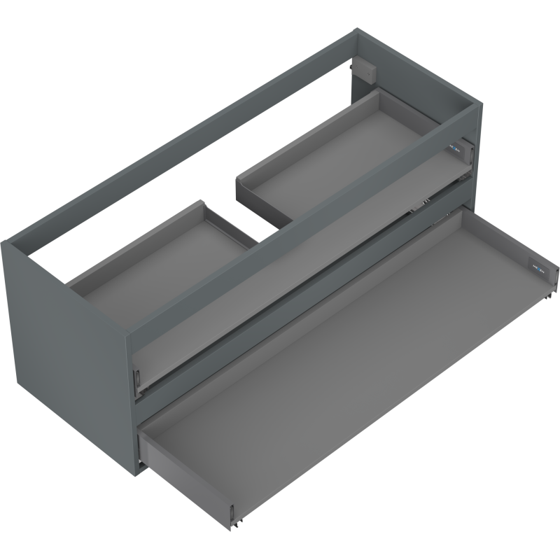 Mexen Box-A Korpus des Waschtischschranks 120 cm, 2 Schubladen, Graphit matt - 91AX0-1200-470-2-66