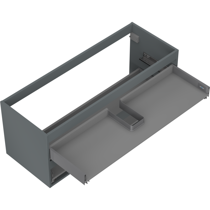 Mexen Box-A Korpus des Waschtischschranks 120 cm, 2 Schubladen, Graphit matt - 91AX0-1200-470-2-66