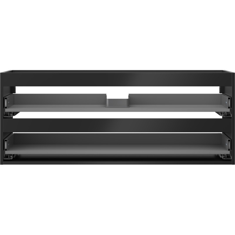 Mexen Box-A Korpuskasten für Waschtischunterschrank 120 cm, 2 Schubladen, Schwarz matt - 91AX0-1200-470-2-71