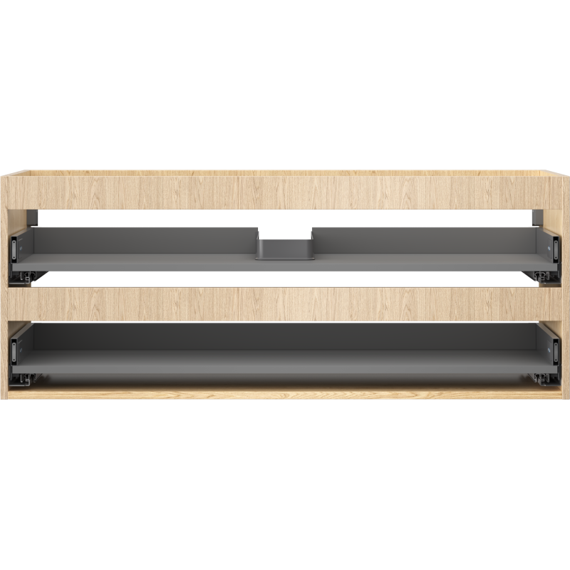 Mexen Box-A Korpus für Waschtischunterschrank 120 cm, 2 Schubladen, Eiche - 91AX0-1200-470-2-81