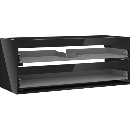 Mexen Box-A Unterschrankkorpus 120 cm, 2 Schubladen, schwarz glänzend - 91AX0-1200-470-2-70