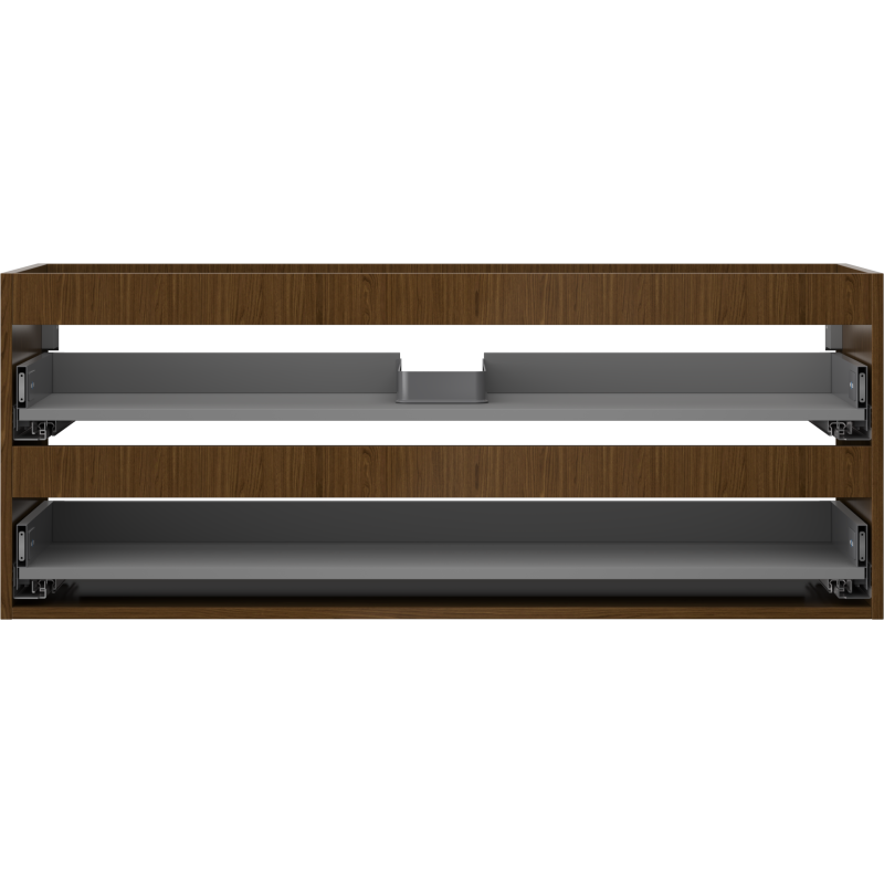 Mexen Box-A Korpus Waschtischunterschrank 120 cm, 2 Schubladen, Nussbaum - 91AX0-1200-470-2-86
