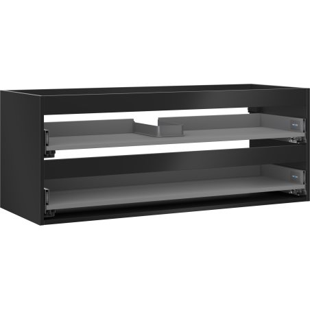 Mexen Box-A Korpus des Waschtischunterschranks 120 cm, 2 Schubladen, Schwarz Matt - 91AX0-1200-470-2-71