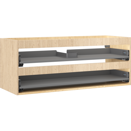 Mexen Box-A Korpus für Waschtischunterschrank 120 cm, 2 Schubladen, Eiche - 91AX0-1200-470-2-81