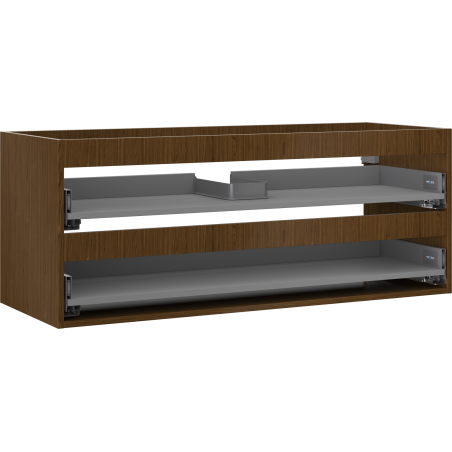 Mexen Box-A Korpus Waschtischunterschrank 120 cm, 2 Schubladen, Nussbaum - 91AX0-1200-470-2-86