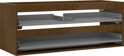 Mexen Box-A Korpus Waschtischunterschrank 120 cm, 2 Schubladen, Nussbaum - 91AX0-1200-470-2-86