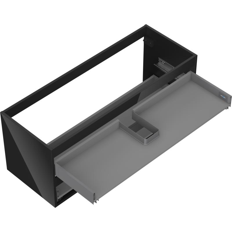 Mexen Box-A Unterschrankkorpus 120 cm, 2 Schubladen, schwarz glänzend - 91AX0-1200-470-2-70