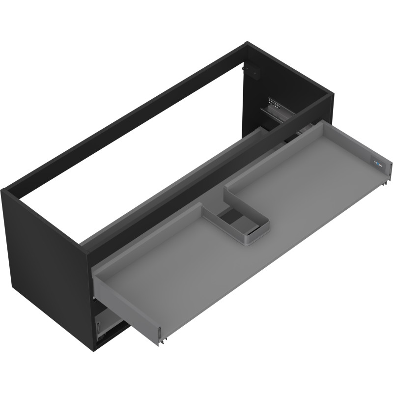 Mexen Box-A Korpus des Waschtischunterschranks 120 cm, 2 Schubladen, Schwarz Matt - 91AX0-1200-470-2-71