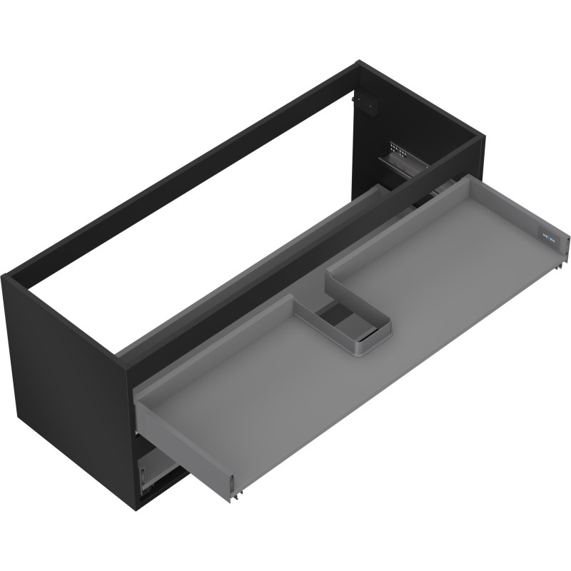 Mexen Box-A Korpuskasten für Waschtischunterschrank 120 cm, 2 Schubladen, Schwarz matt - 91AX0-1200-470-2-71