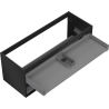 Mexen Box-A Korpuskasten für Waschtischunterschrank 120 cm, 2 Schubladen, Schwarz matt - 91AX0-1200-470-2-71