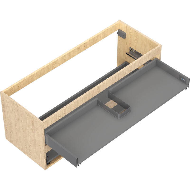 Mexen Box-A Korpus für Waschtischunterschrank 120 cm, 2 Schubladen, Eiche - 91AX0-1200-470-2-81