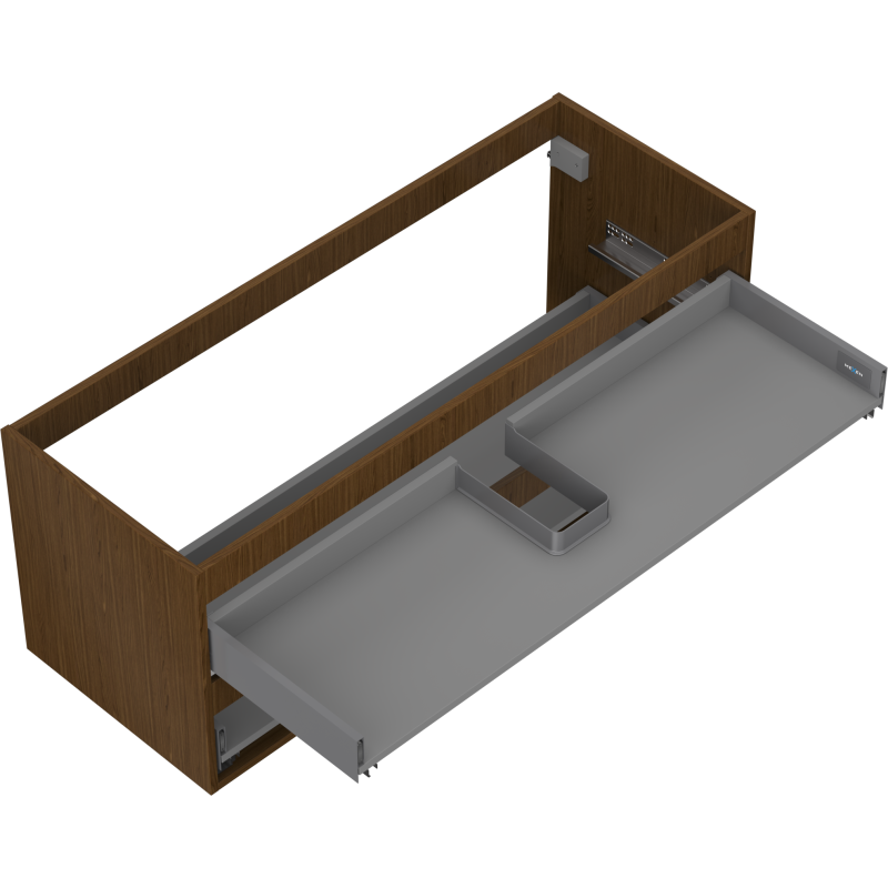 Mexen Box-A Korpus Waschtischunterschrank 120 cm, 2 Schubladen, Nussbaum - 91AX0-1200-470-2-86