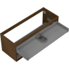 Mexen Box-A Korpus Waschtischunterschrank 120 cm, 2 Schubladen, Nussbaum - 91AX0-1200-470-2-86
