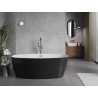 Mexen Lira freistehende Badewanne Muster 170 x 80 cm, weiß/schwarz, Überlauf gun gray gebürstet - 52831708075-66