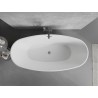 Mexen Lira freistehende Badewanne Muster 170 x 80 cm, weiß/schwarz, Überlauf gun gray gebürstet - 52831708075-66