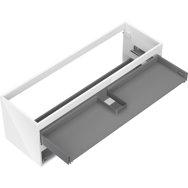 Mexen Box-A Korpus für Waschtischunterschrank 140 cm, 2 Schubladen, weiß glänzend - 91AX0-1400-470-2-00
