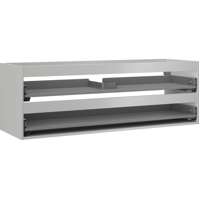Mexen Box-A Unterschrank-Korpus 140 cm, 2 Schubladen, graues Matt - 91AX0-1400-470-2-62