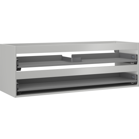 Mexen Box-A Unterschrank-Korpus 140 cm, 2 Schubladen, graues Matt - 91AX0-1400-470-2-62