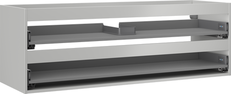 Mexen Box-A Unterschrank-Korpus 140 cm, 2 Schubladen, graues Matt - 91AX0-1400-470-2-62