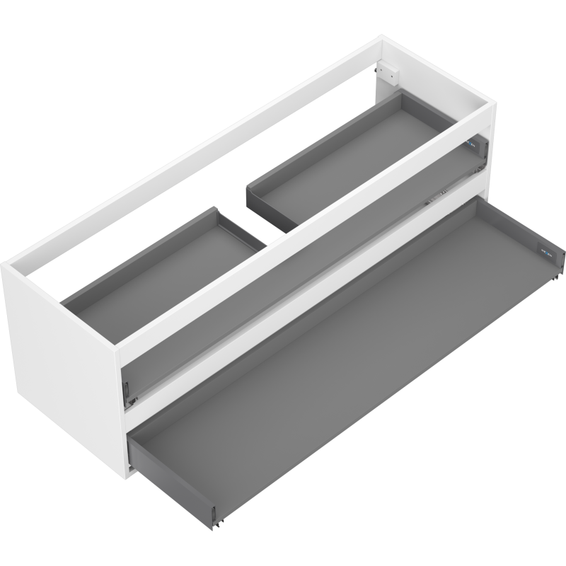 Mexen Box-A Korpus des Waschtischunterschranks 140 cm, 2 Schubladen, weiß matt - 91AX0-1400-470-2-01