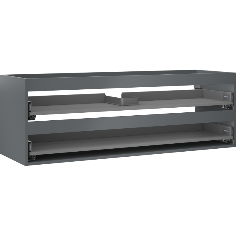 Mexen Box-A Korpus für Waschtischunterschrank 140 cm, 2 Schubladen, grafit matt - 91AX0-1400-470-2-66