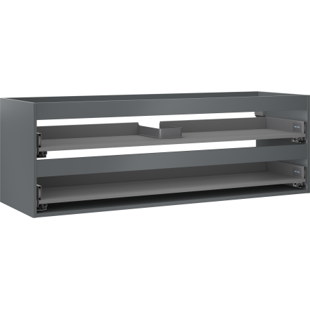Mexen Box-A Korpus für Waschtischunterschrank 140 cm, 2 Schubladen, grafit matt - 91AX0-1400-470-2-66
