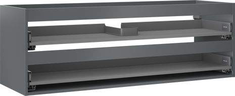 Mexen Box-A Korpus für Waschtischunterschrank 140 cm, 2 Schubladen, grafit matt - 91AX0-1400-470-2-66