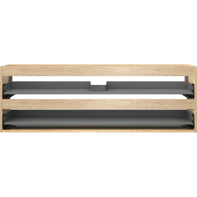 Mexen Box-A Korpus des Waschtischunterschranks 140 cm, 2 Schubladen, Eiche - 91AX0-1400-470-2-81