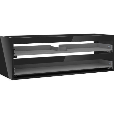 Mexen Box-A Schrankkörper für Waschtisch 140 cm, 2 Schubladen, schwarz glänzend - 91AX0-1400-470-2-70