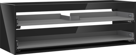 Mexen Box-A Schrankkörper für Waschtisch 140 cm, 2 Schubladen, schwarz glänzend - 91AX0-1400-470-2-70