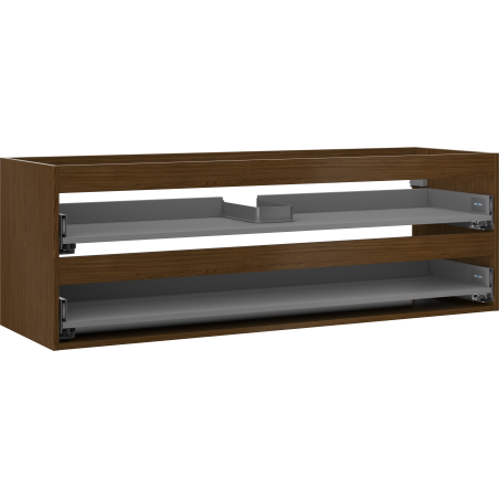 Mexen Box-A Waschtischunterschrank Korpus 140 cm, 2 Schubladen, Nussbaum - 91AX0-1400-470-2-86