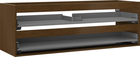 Mexen Box-A Waschtischunterschrank Korpus 140 cm, 2 Schubladen, Nussbaum - 91AX0-1400-470-2-86