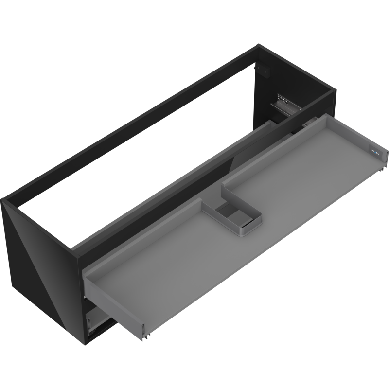 Mexen Box-A Schrankkörper für Waschtisch 140 cm, 2 Schubladen, schwarz glänzend - 91AX0-1400-470-2-70