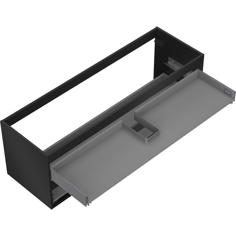 Mexen Box-A 140 cm Unterschrankkorpus, 2 Schubladen, schwarz matt - 91AX0-1400-470-2-71