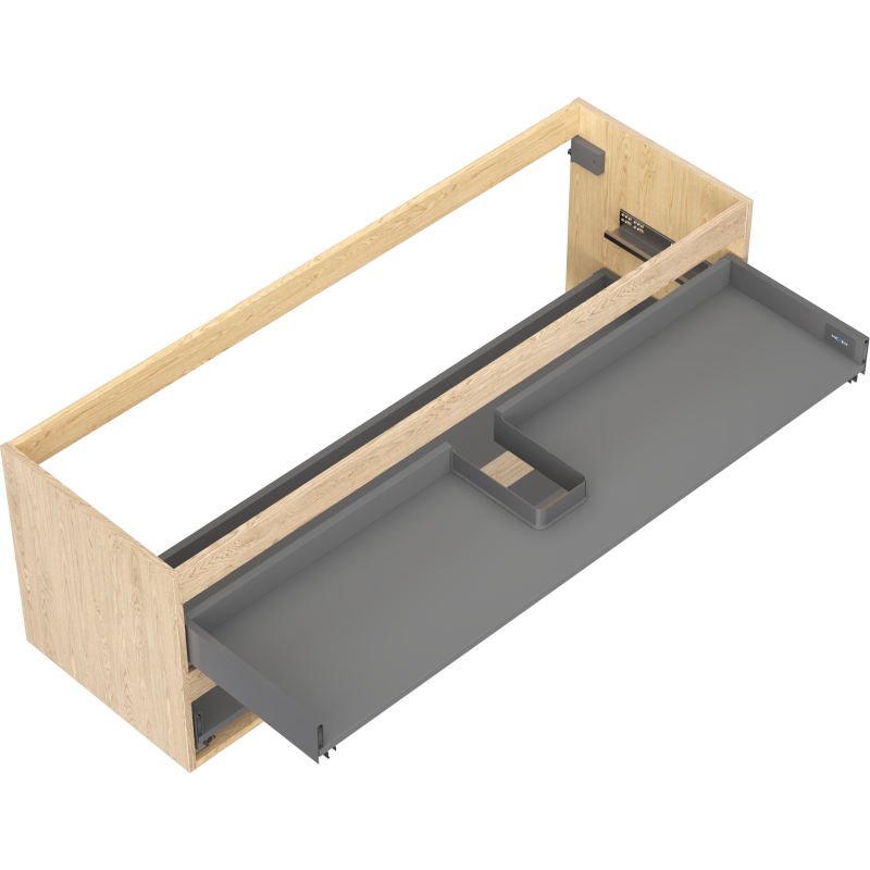 Mexen Box-A Korpus des Waschtischunterschranks 140 cm, 2 Schubladen, Eiche - 91AX0-1400-470-2-81
