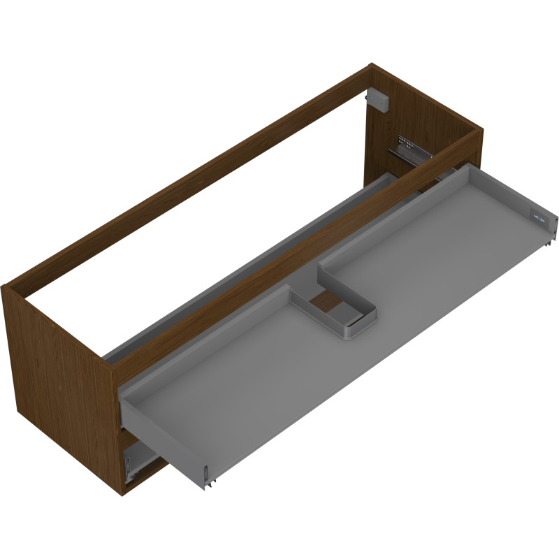 Mexen Box-A Waschtischunterschrank Korpus 140 cm, 2 Schubladen, Nussbaum - 91AX0-1400-470-2-86