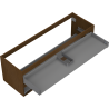 Mexen Box-A Waschtischunterschrank Korpus 140 cm, 2 Schubladen, Nussbaum - 91AX0-1400-470-2-86