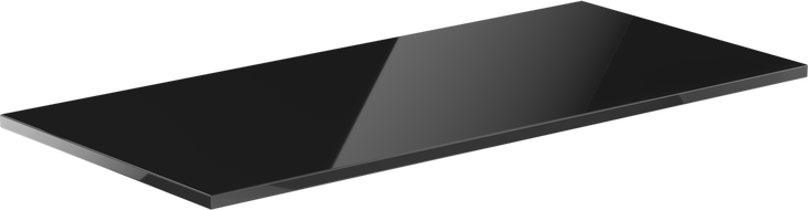 Mexen Uni Waschtischplatte 110 cm, Schwarz Hochglanz - 91AXX-1104-464-18-70