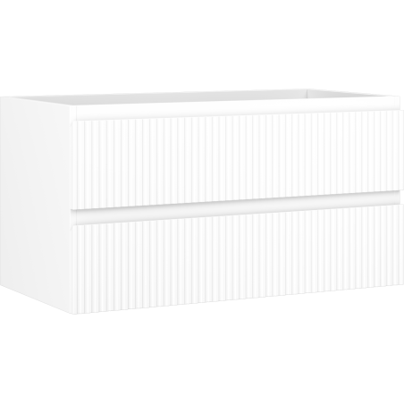 Mexen Rivel Badezimmerschrank 90 cm, 2 Schubladen, geriffelt, weiß matt - 91A20-09047-2-BFF01