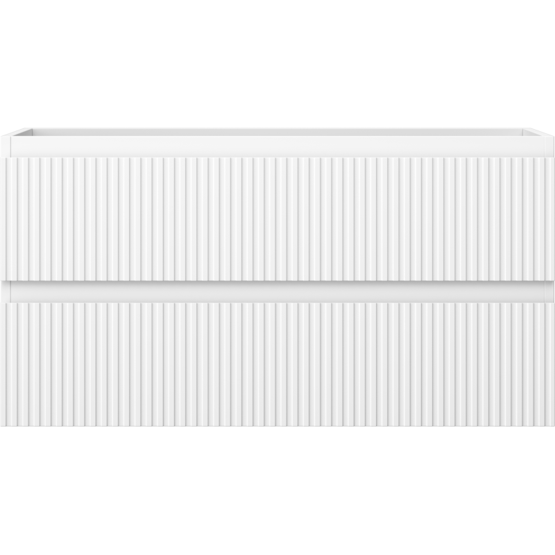 Mexen Rivel Badezimmerschrank 90 cm, 2 Schubladen, geriffelt, weiß matt - 91A20-09047-2-BFF01