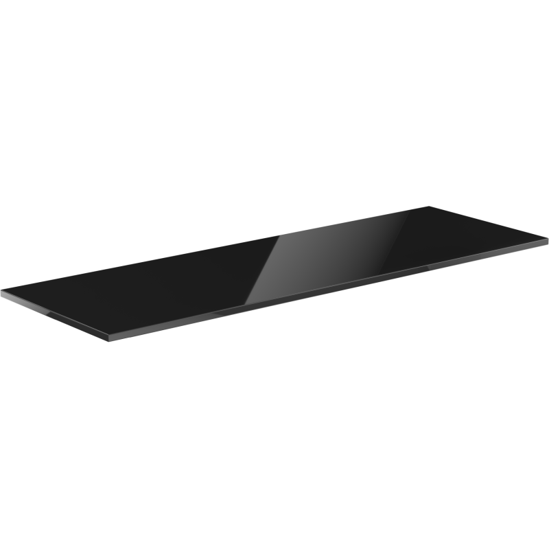 Mexen Uni Waschtischplatte 150 cm, Schwarz Hochglanz - 91AXX-1504-464-18-70