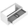Mexen Rivel Badezimmerschrank 90 cm, 2 Schubladen, geriffelt, weiß matt - 91A20-09047-2-BFF01