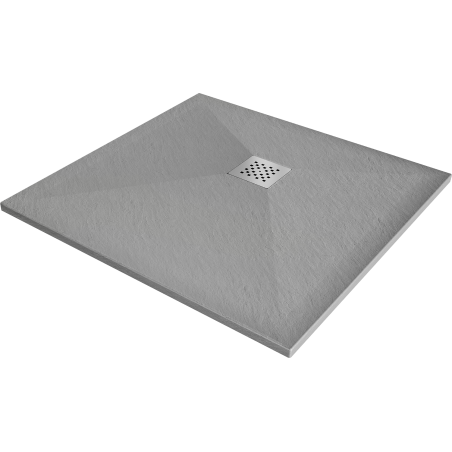 Mexen Stone+ Quadratische Duschwanne aus Verbundstoff 80 x 80 cm, grau-beton - 44618080